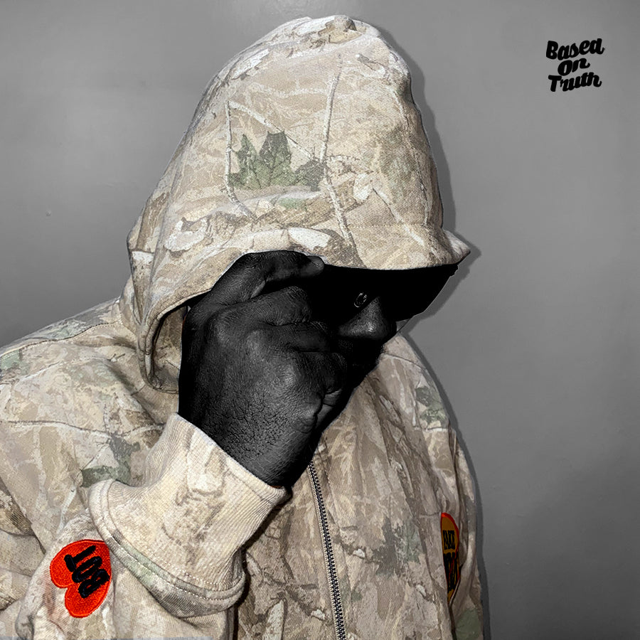 BOT x NO FakeFriends Camo Zip Hoodie