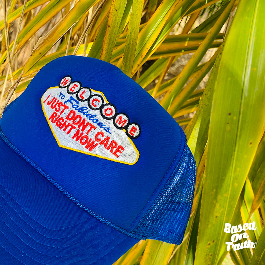BOT x Vegas Feel Trucker hat Royal Blue