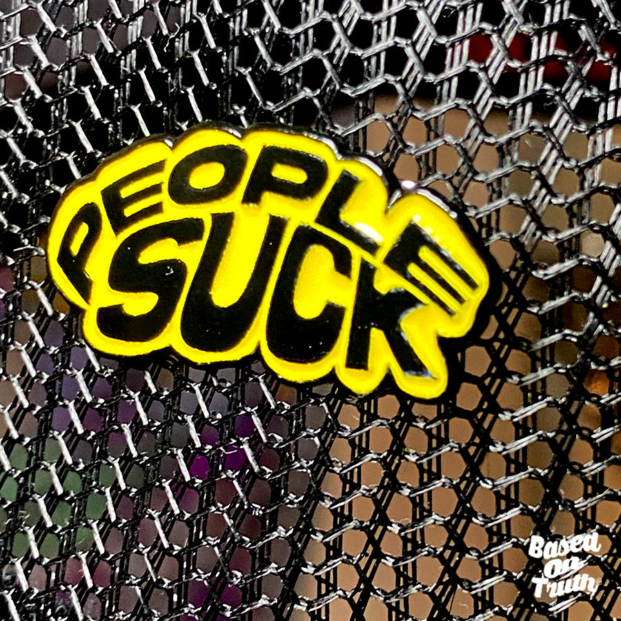BOT x People Suck enamel pins
